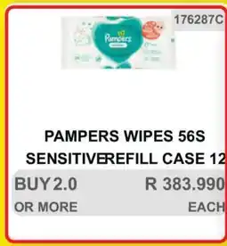 KitKat Cash and Carry Pampers Wipes 56s Sensitive Refill Case 12 offer