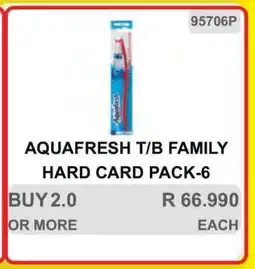 KitKat Cash and Carry AQUAFRESH T/B FAMILY HARD CARD PACK-6 offer