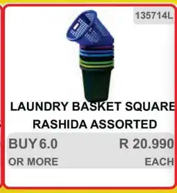 KitKat Cash and Carry LAUNDRY BASKET SQUARE RASHIDA ASSORTED offer