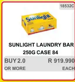KitKat Cash and Carry SUNLIGHT LAUNDRY BAR 250G CASE 84 offer