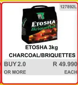 KitKat Cash and Carry ETOSHA 3kg CHARCOAL/BRIQUETTES offer