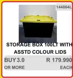 KitKat Cash and Carry STORAGE BOX 100LT WITH ASSTD COLOUR LIDS offer