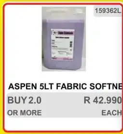 KitKat Cash and Carry ASPEN 5LT FABRIC SOFTENER offer