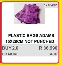 KitKat Cash and Carry PLASTIC BAGS ADAMS 15X28CM NOT PUNCHED offer
