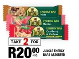 Take 'n Pay Jungle energy bars assorted offer