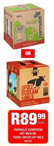 Take 'n Pay Parmalat everfresh uht milk or fresh choice uht milk offer