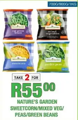 Take 'n Pay Nature's garden sweetcorn/ mixed veg/ peas/ green beans offer