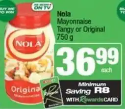 Spar Nola Mayonnaise Tangy or Original offer