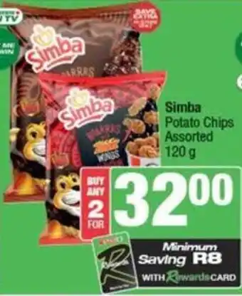 Spar Simba Potato Chips Assorted offer