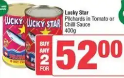 Spar Lucky Star Pilchards in Tomato or Chilli Sauce offer