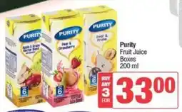 Spar Purity Fruit Juice Boxes offer