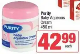 Spar Purity Baby Aqueous Cream offer