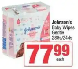 Spar Johnson's Baby Wipes Gentle offer