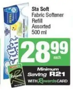 Spar Sta Soft Fabric Softener Refill Assorted offer