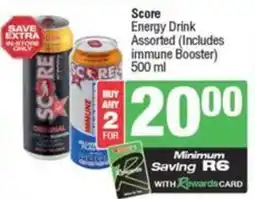 Spar Score Energy Drink Assorted offer