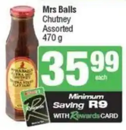 Spar Mrs Balls Chutney Assorted offer