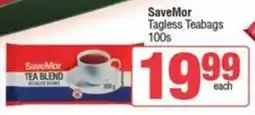 Spar SaveMor Tagless Teabags offer