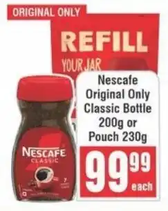Frontline Nescafe Original Only Classic Bottle or Pouch offer