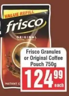 Frontline Frisco Granules or Original Coffee Pouch offer