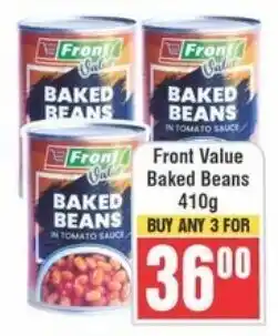 Front Value Baked Beans