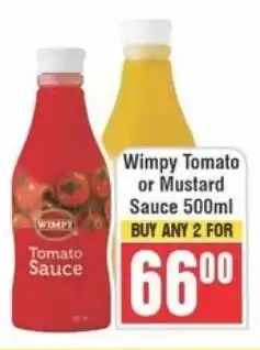 Frontline Wimpy Tomato or Mustard Sauce offer