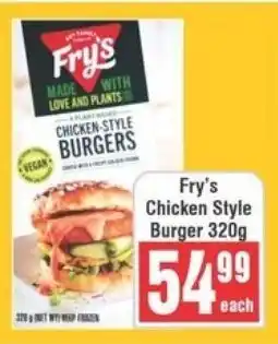 Frontline Fry's Chicken Style Burger offer