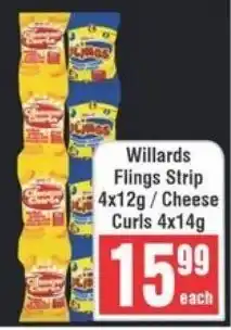 Frontline Willards Flings Strip/ Cheese Curls offer