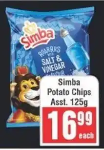 Frontline Simba Potato Chips Asst. offer