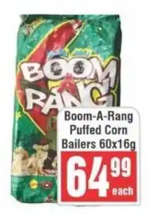 Frontline Boom-A-Rang Puffed Corn Bailers offer