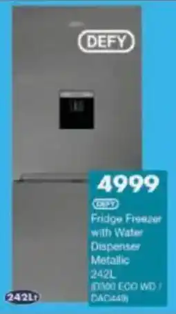 President Hyper Defy Fridge Freezer with Water Dispenser Metallic offer