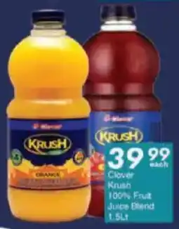 President Hyper Clover Krush 100% Fruit Juice Blend offer