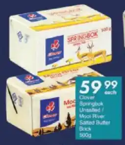 President Hyper Clover Springbok Unsalted/ Mooi River Salted Butter Brick offer