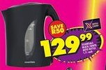 Shoprite Essentials black/ white auto kettle offer
