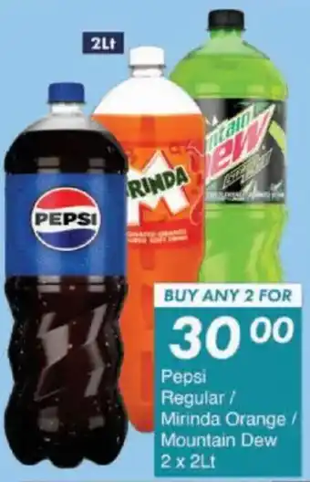 President Hyper Pepsi Regular/ Mirinda Orange/ Mountain Dew offer