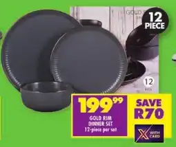Shoprite Gold rim dinner set offer