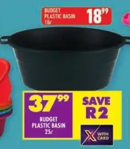 Shoprite Budget plastic basin offer