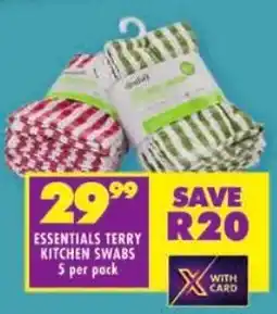 Shoprite Essentials terry kitchen swabs offer