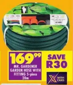 Shoprite Mr. gardener garden hose with fitting offer
