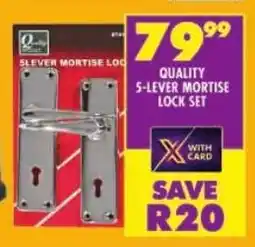 Shoprite Quality 5-lever mortise lock set offer