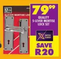 Shoprite Quality 5-lever mortise lock set offer