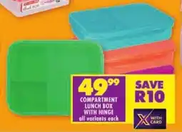 Shoprite Compartment lunch box with hinge offer