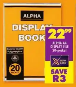 Shoprite Alpha A4 display file offer