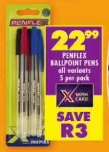 Shoprite Penflex ballpoint pens offer