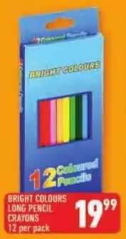 Shoprite Bright colours long pencil crayons offer