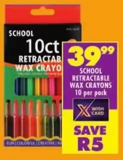Shoprite School retractable wax crayons offer