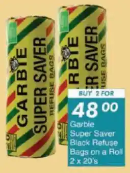 President Hyper Garbie Super Saver Black Refuse Bags on a Roll offer