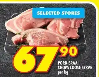 Shoprite PORK BRAAI CHOPS LOOSE SERVE offer