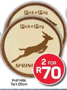 Pick n Pay Hypermarket PnP Milk Tart 20cm offer