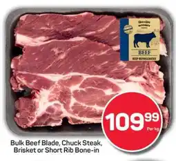 Pick n Pay Hypermarket Bulk Beef Blade, Chuck Steak, Brisket or Short Rib Bone-in offer