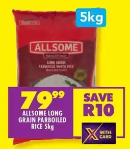 Shoprite ALLSOME LONG GRAIN PARBOILED RICE 5kg offer